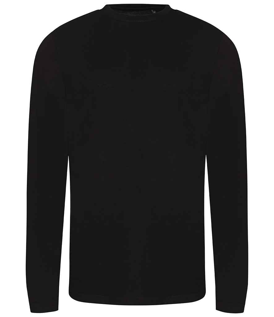 AWDis Long Sleeve Tri-Blend T-Shirt in Solid Black by Just Ts — Custom branded clothing by Print Press, featuring premium embroidery produced in our specialist print lab in the UK.