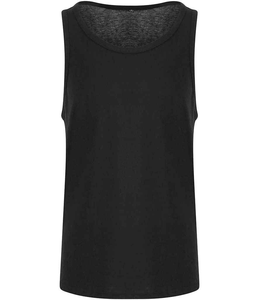 AWDis Tri-Blend Vest in Solid Black by Just Ts — Custom branded clothing by Print Press, featuring premium embroidery produced in our specialist print lab in the UK.