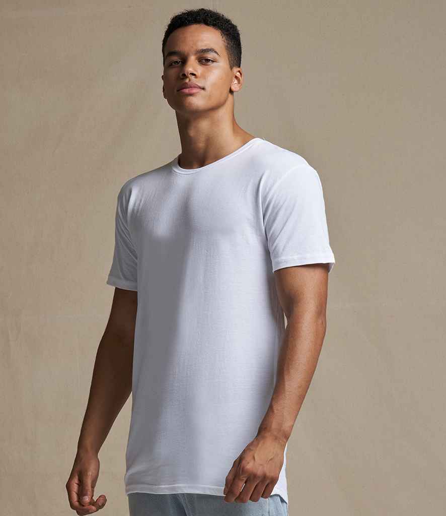 AWDis Westcoast Longline T-Shirt in Solid White by Just Ts — Custom branded clothing by Print Press, featuring premium embroidery produced in our specialist print lab in the UK.
