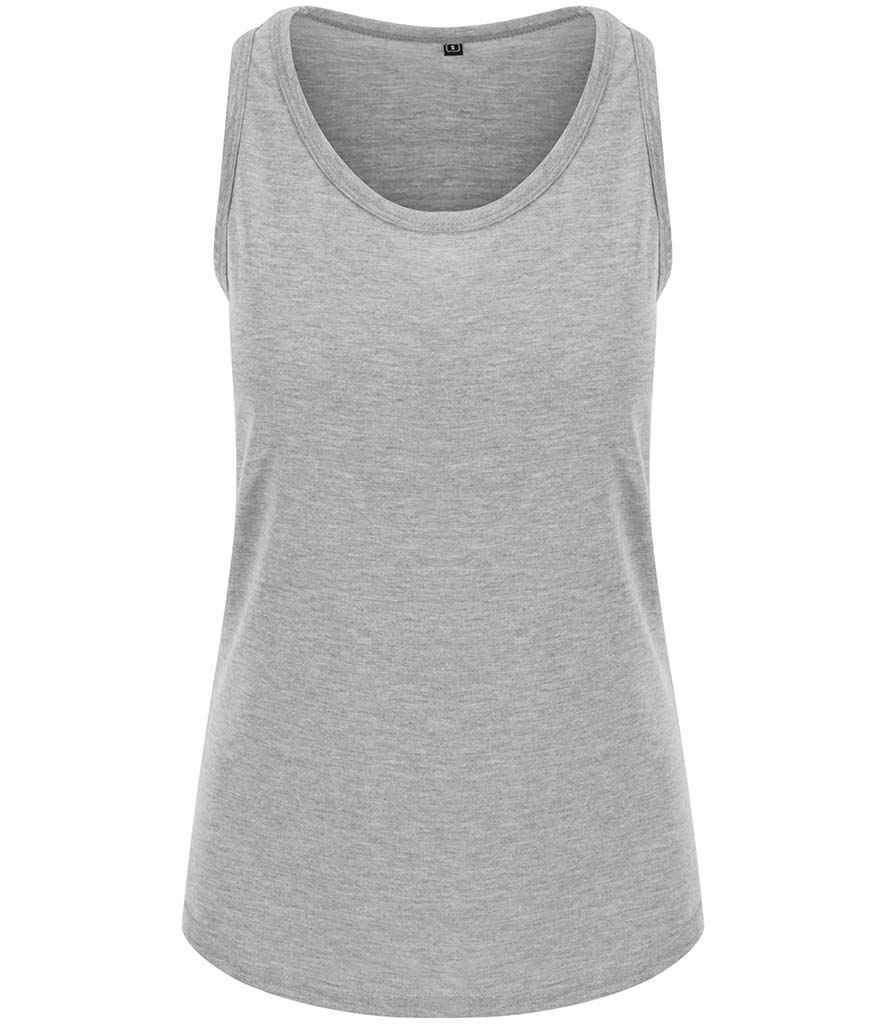 AWDis Ladies Tri-Blend Vest in Heather Grey by Just Ts — Custom branded clothing by Print Press, featuring premium embroidery produced in our specialist print lab in the UK.