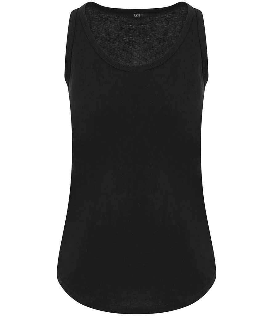 AWDis Ladies Tri-Blend Vest in Solid Black by Just Ts — Custom branded clothing by Print Press, featuring premium embroidery produced in our specialist print lab in the UK.