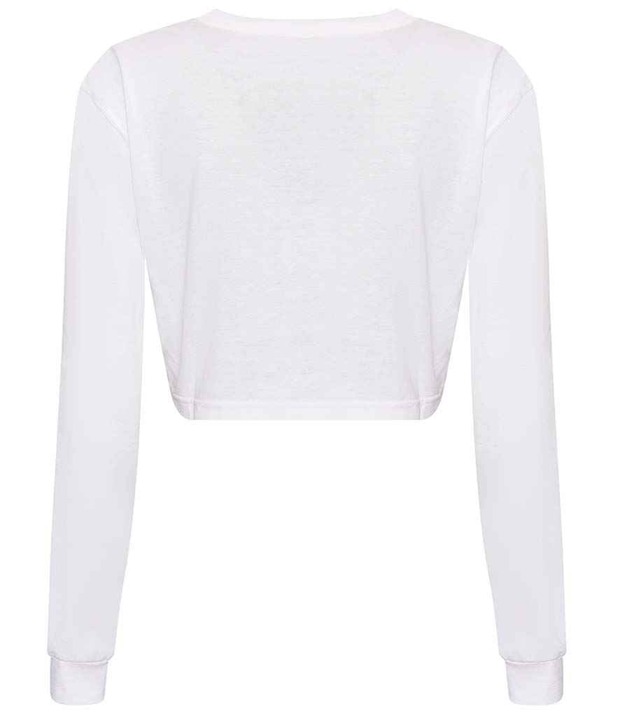 AWDis Ladies Long Sleeve Cropped T-Shirt in by Just Ts — Custom branded clothing by Print Press, featuring premium embroidery produced in our specialist print lab in the UK.