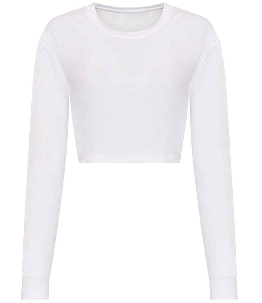 AWDis Ladies Long Sleeve Cropped T-Shirt in by Just Ts — Custom branded clothing by Print Press, featuring premium embroidery produced in our specialist print lab in the UK.
