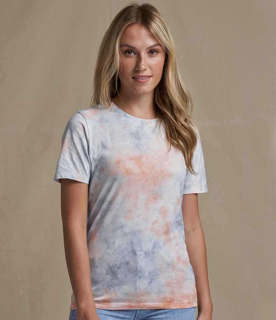 AWDis Tie-Dye T-Shirt in Grey Pink Marble by Just Ts — Custom branded clothing by Print Press, featuring premium embroidery produced in our specialist print lab in the UK.