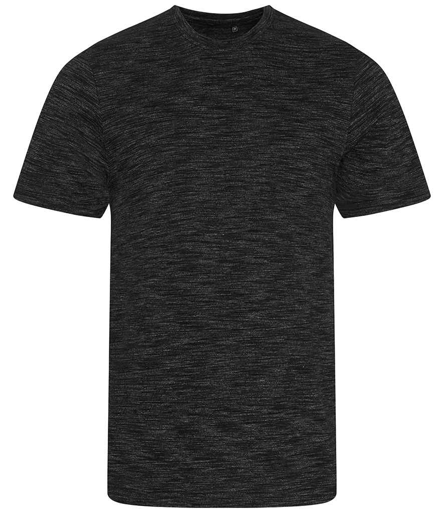 AWDis Cosmic Blend T-Shirt in Cosmic Black Cosmic White by Just Ts — Custom branded clothing by Print Press, featuring premium embroidery produced in our specialist print lab in the UK.