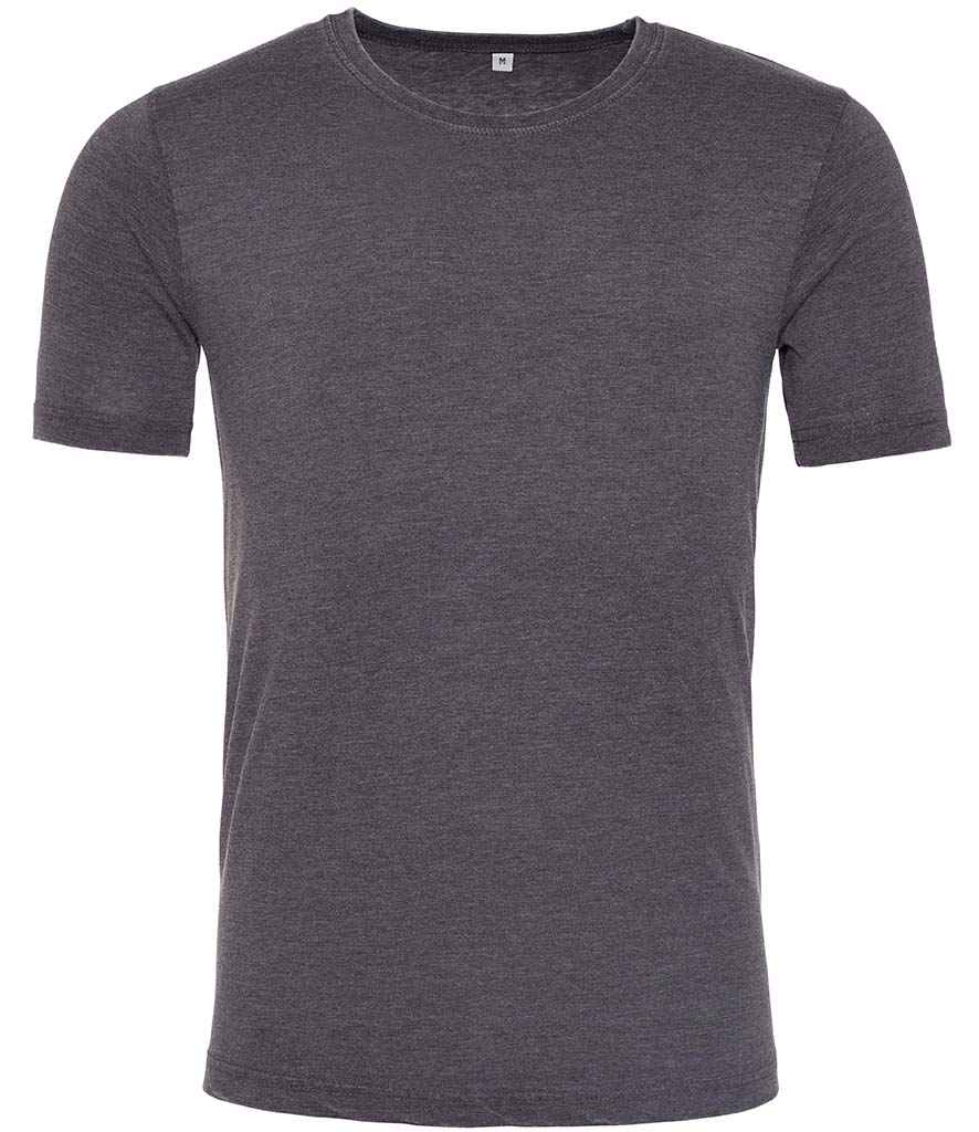 AWDis Washed T-Shirt in Washed Charcoal by Just Ts — Custom branded clothing by Print Press, featuring premium embroidery produced in our specialist print lab in the UK.