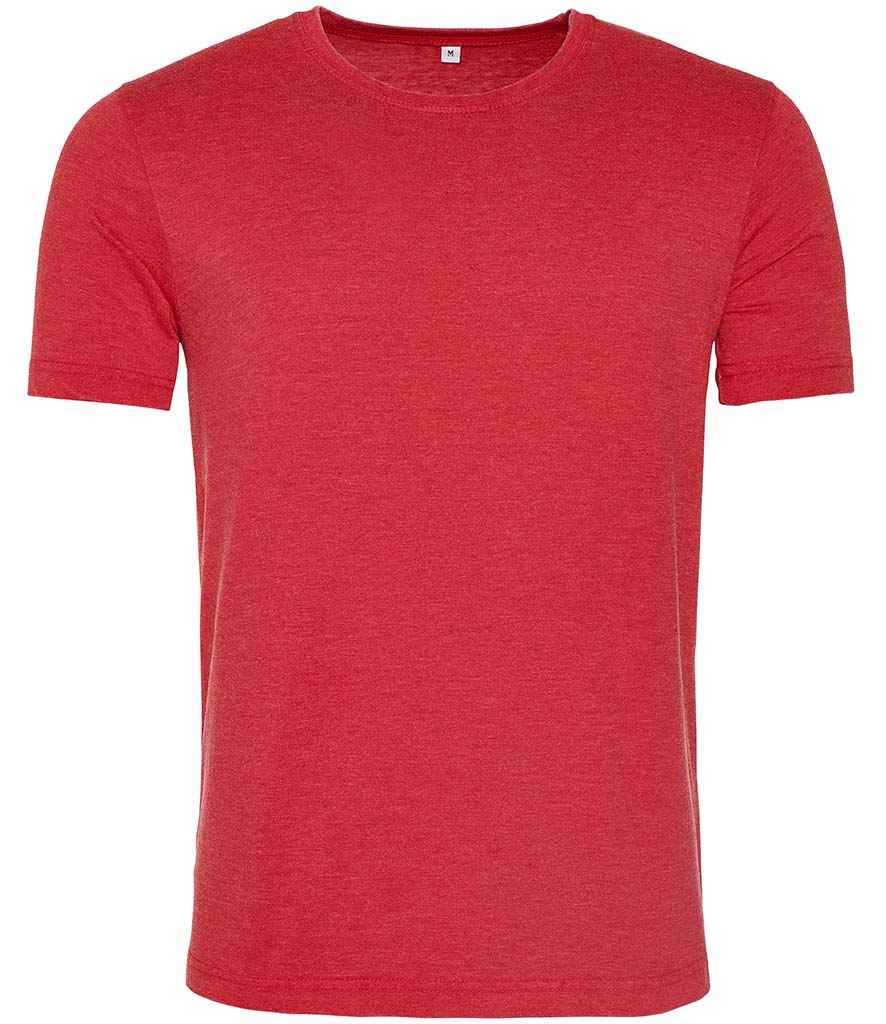 AWDis Washed T-Shirt in Washed Fire Red by Just Ts — Custom branded clothing by Print Press, featuring premium embroidery produced in our specialist print lab in the UK.