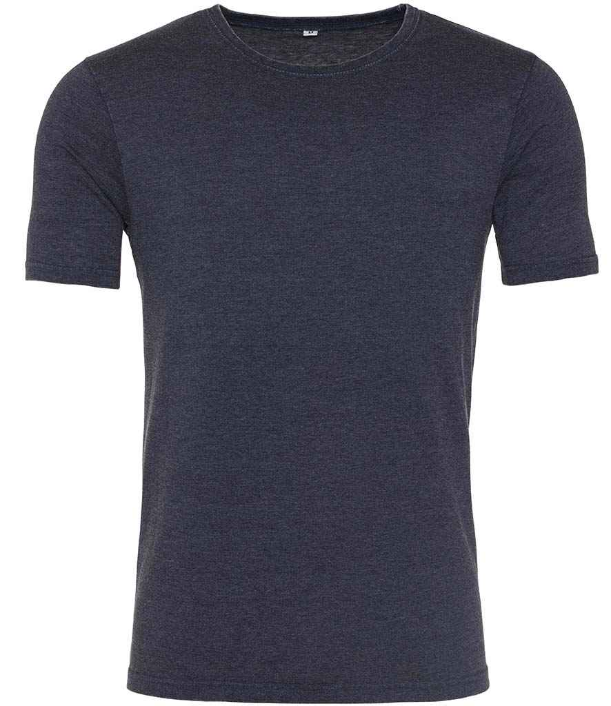 AWDis Washed T-Shirt in Washed New French Navy by Just Ts — Custom branded clothing by Print Press, featuring premium embroidery produced in our specialist print lab in the UK.