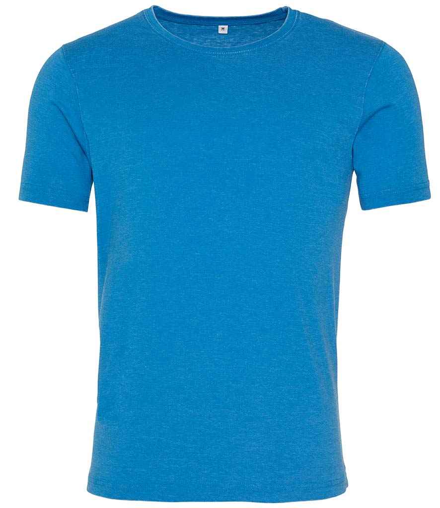 AWDis Washed T-Shirt in Washed Sapphire Blue by Just Ts — Custom branded clothing by Print Press, featuring premium embroidery produced in our specialist print lab in the UK.