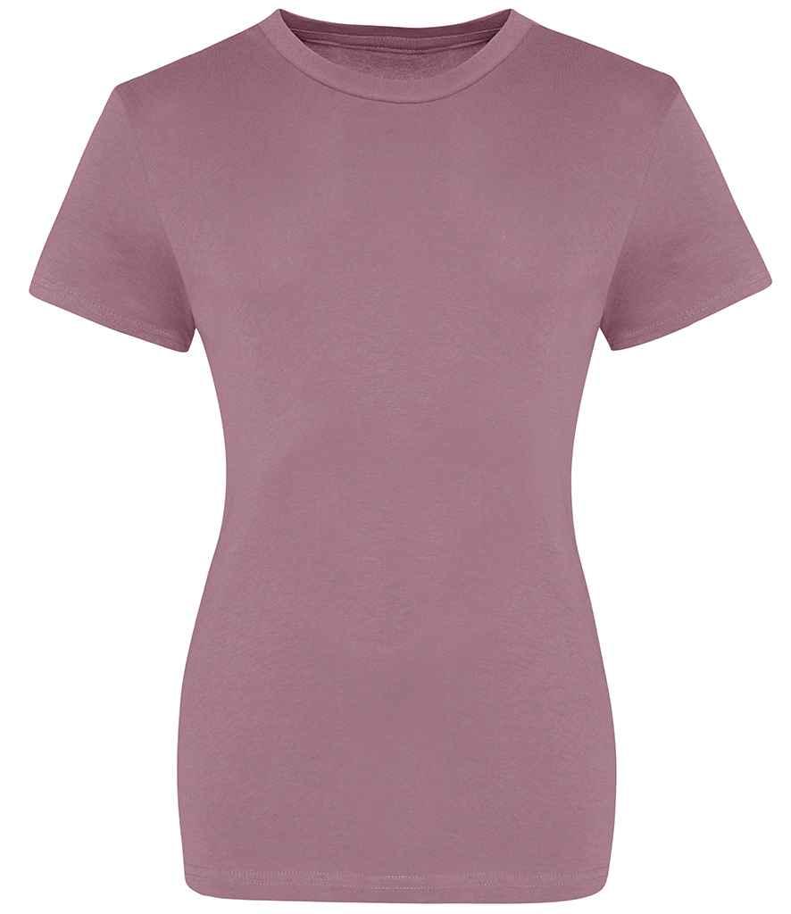 AWDis The 100 Ladies T-Shirt in Dusty Purple by Just Ts — Custom branded clothing by Print Press, featuring premium embroidery produced in our specialist print lab in the UK.