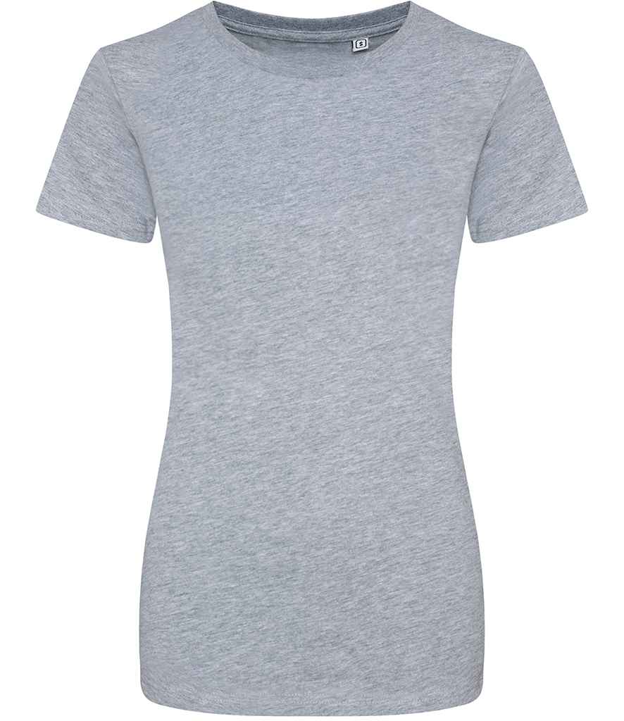 AWDis The 100 Ladies T-Shirt in Heather Grey by Just Ts — Custom branded clothing by Print Press, featuring premium embroidery produced in our specialist print lab in the UK.