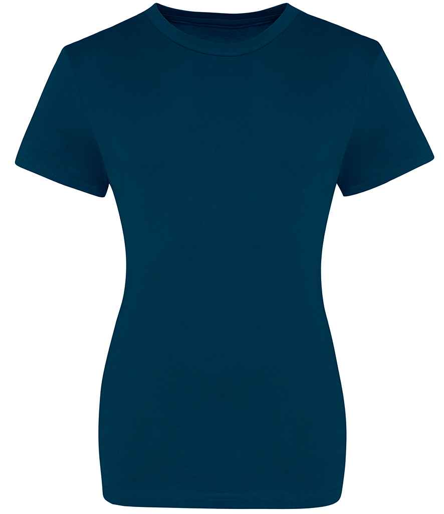 AWDis The 100 Ladies T-Shirt in Ink Blue by Just Ts — Custom branded clothing by Print Press, featuring premium embroidery produced in our specialist print lab in the UK.