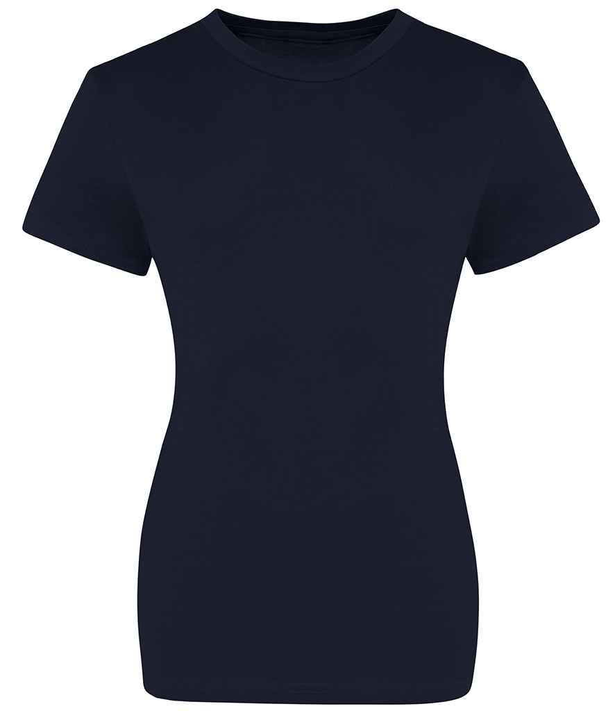 AWDis The 100 Ladies T-Shirt in Oxford Navy by Just Ts — Custom branded clothing by Print Press, featuring premium embroidery produced in our specialist print lab in the UK.