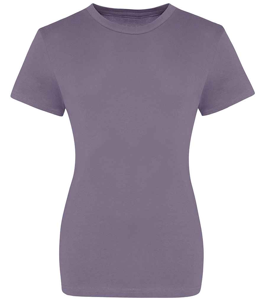 AWDis The 100 Ladies T-Shirt in Twilight Purple by Just Ts — Custom branded clothing by Print Press, featuring premium embroidery produced in our specialist print lab in the UK.