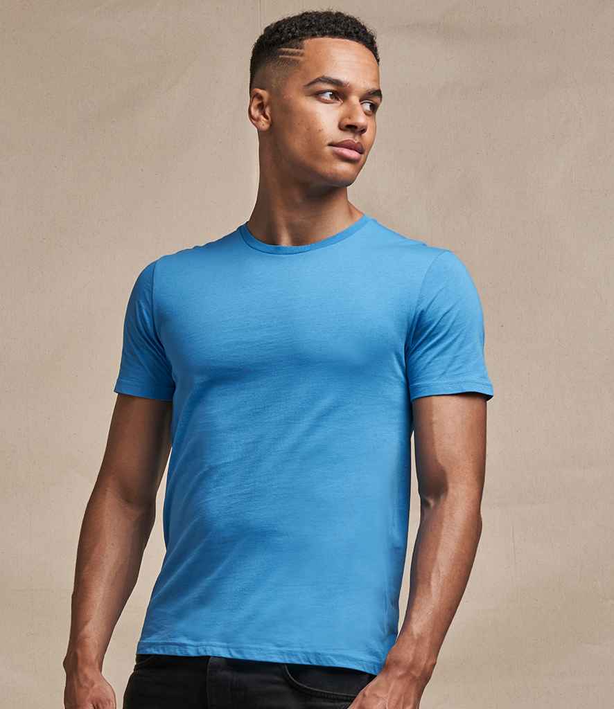 AWDis The 100 T-Shirt - (2nd Colours) in Azure by Just Ts — Custom branded clothing by Print Press, featuring premium embroidery produced in our specialist print lab in the UK.