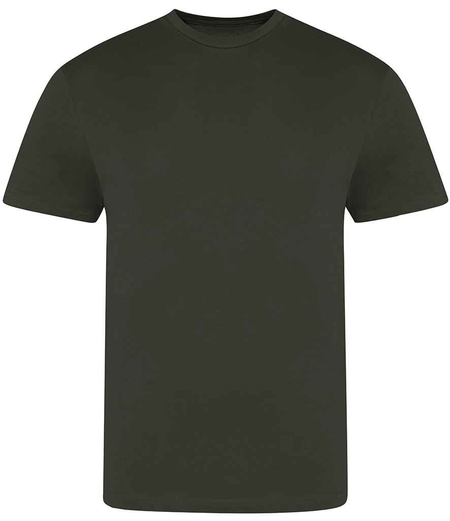AWDis The 100 T-Shirt - (2nd Colours) in Combat Green by Just Ts — Custom branded clothing by Print Press, featuring premium embroidery produced in our specialist print lab in the UK.