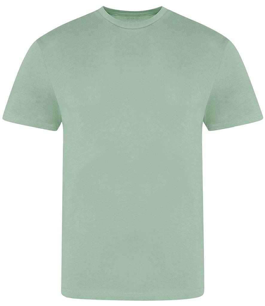 AWDis The 100 T-Shirt - (2nd Colours) in Dusty Green by Just Ts — Custom branded clothing by Print Press, featuring premium embroidery produced in our specialist print lab in the UK.