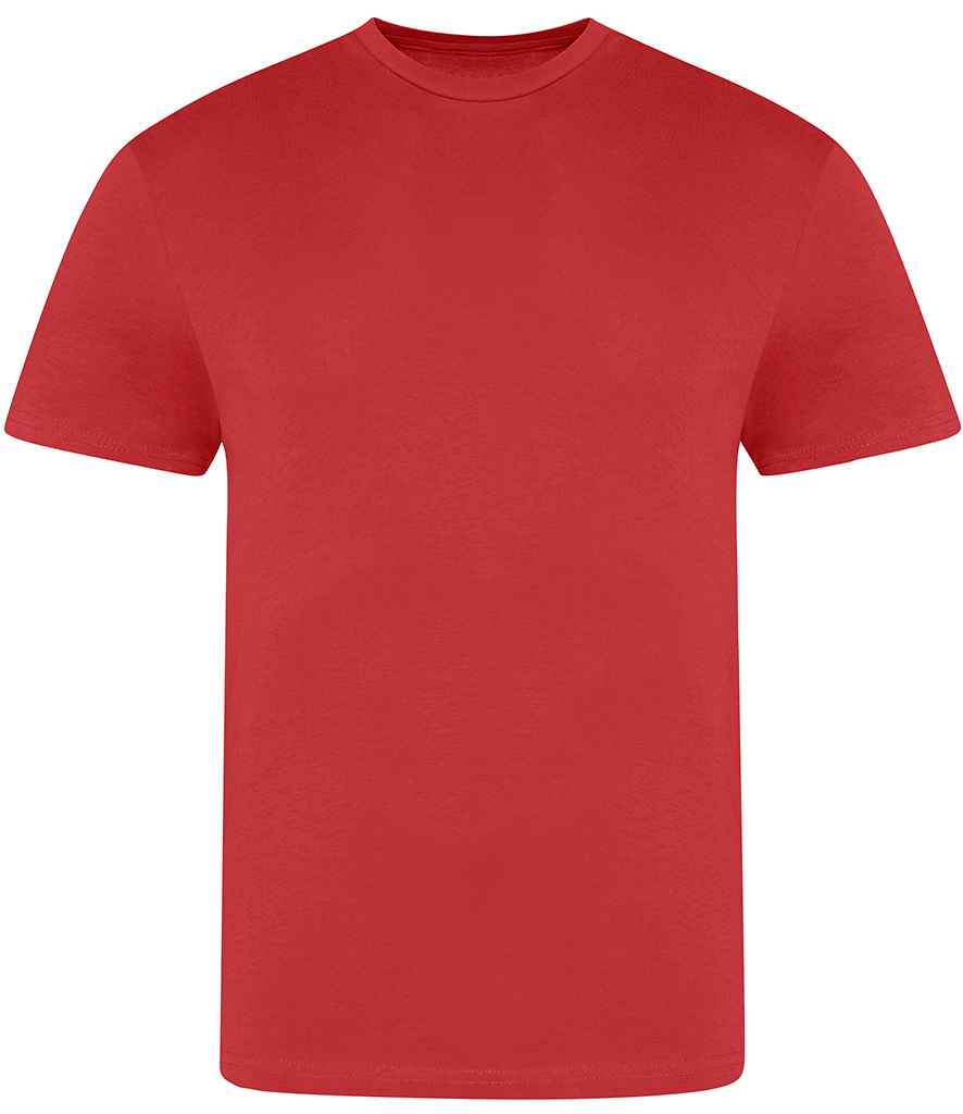 AWDis The 100 T-Shirt - (2nd Colours) in Fire Red by Just Ts — Custom branded clothing by Print Press, featuring premium embroidery produced in our specialist print lab in the UK.