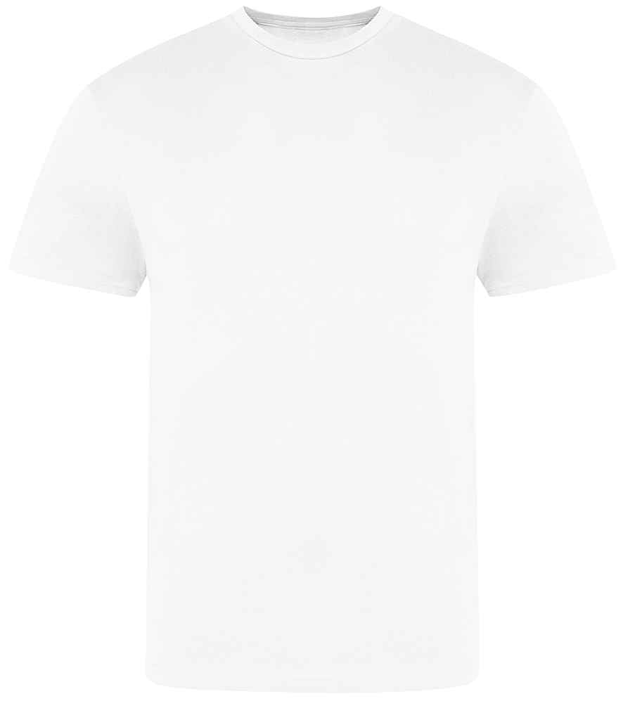 AWDis The 100 T-Shirt in White by Just Ts — Custom branded clothing by Print Press, featuring premium embroidery produced in our specialist print lab in the UK.