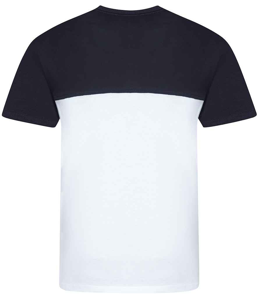 AWDis Unisex Colour Block T-Shirt in by Just Ts — Custom branded clothing by Print Press, featuring premium embroidery produced in our specialist print lab in the UK.