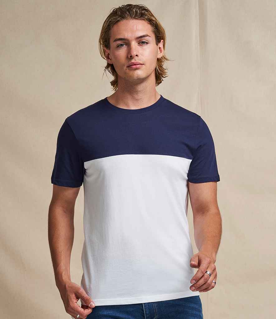 AWDis Unisex Colour Block T-Shirt in by Just Ts — Custom branded clothing by Print Press, featuring premium embroidery produced in our specialist print lab in the UK.