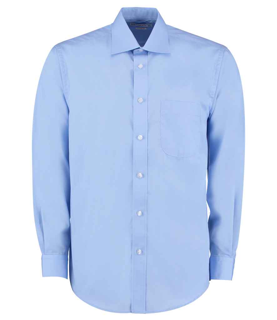 Kustom Kit Long Sleeve Classic Fit Business Shirt in Light Blue by Kustom Kit — Custom branded clothing by Print Press, featuring premium embroidery produced in our specialist print lab in the UK.