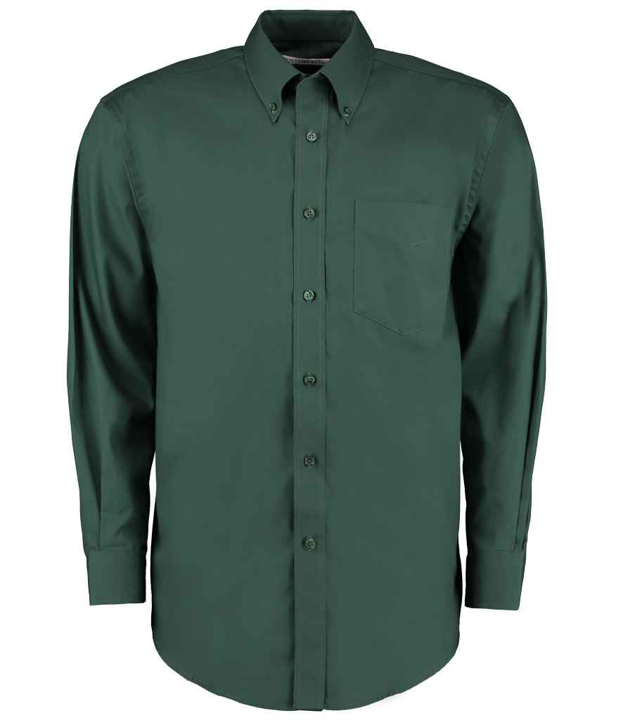 Kustom Kit Premium Long Sleeve Classic Fit Oxford Shirt - (2nd Colours) in Bottle Green by Kustom Kit — Custom branded clothing by Print Press, featuring premium embroidery produced in our specialist print lab in the UK.