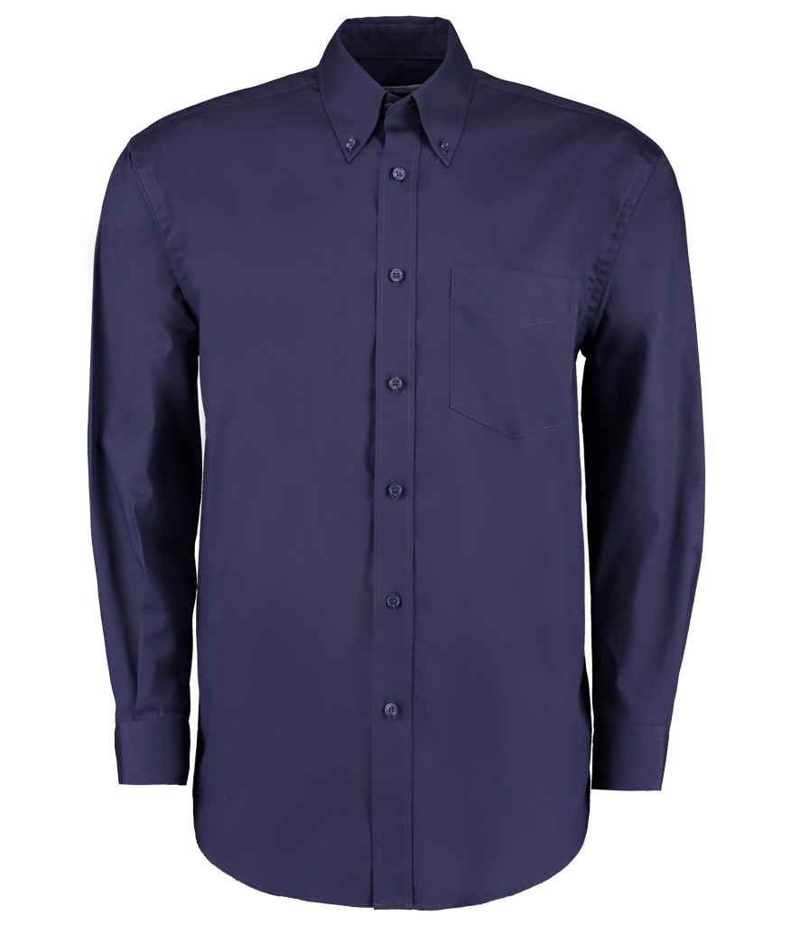 Kustom Kit Premium Long Sleeve Classic Fit Oxford Shirt - (2nd Colours) in Midnight Navy by Kustom Kit — Custom branded clothing by Print Press, featuring premium embroidery produced in our specialist print lab in the UK.