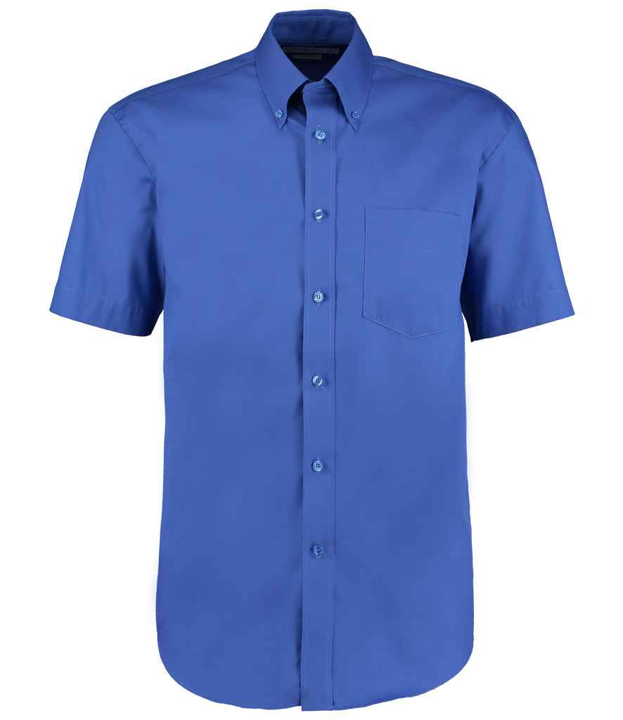 Kustom Kit Premium Short Sleeve Classic Fit Oxford Shirt in Royal Blue by Kustom Kit — Custom branded clothing by Print Press, featuring premium embroidery produced in our specialist print lab in the UK.