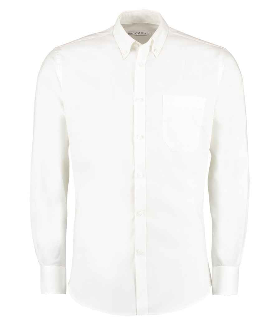 Kustom Kit Premium Long Sleeve Slim Fit Oxford Shirt in by Kustom Kit — Custom branded clothing by Print Press, featuring premium embroidery produced in our specialist print lab in the UK.