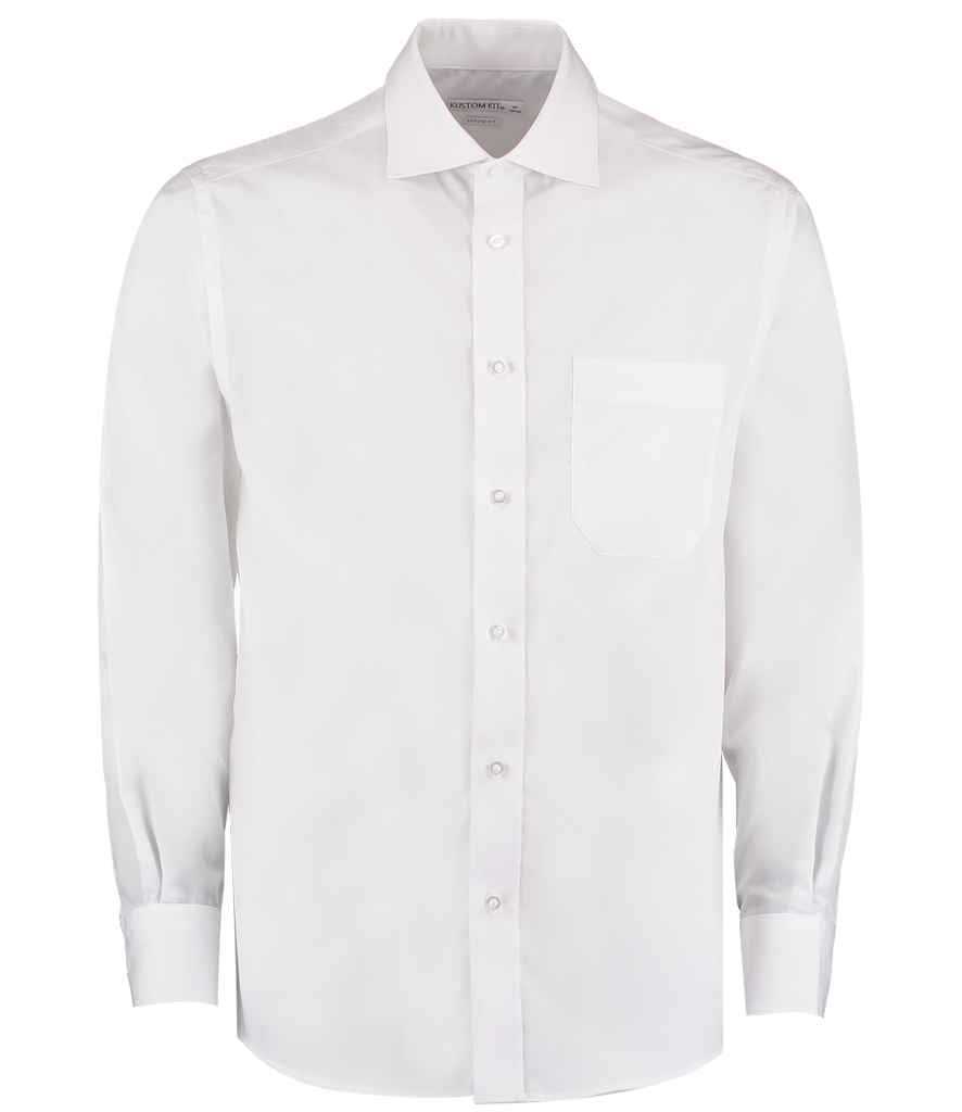 Kustom Kit Premium Long Sleeve Classic Fit Non-Iron Shirt in by Kustom Kit — Custom branded clothing by Print Press, featuring premium embroidery produced in our specialist print lab in the UK.