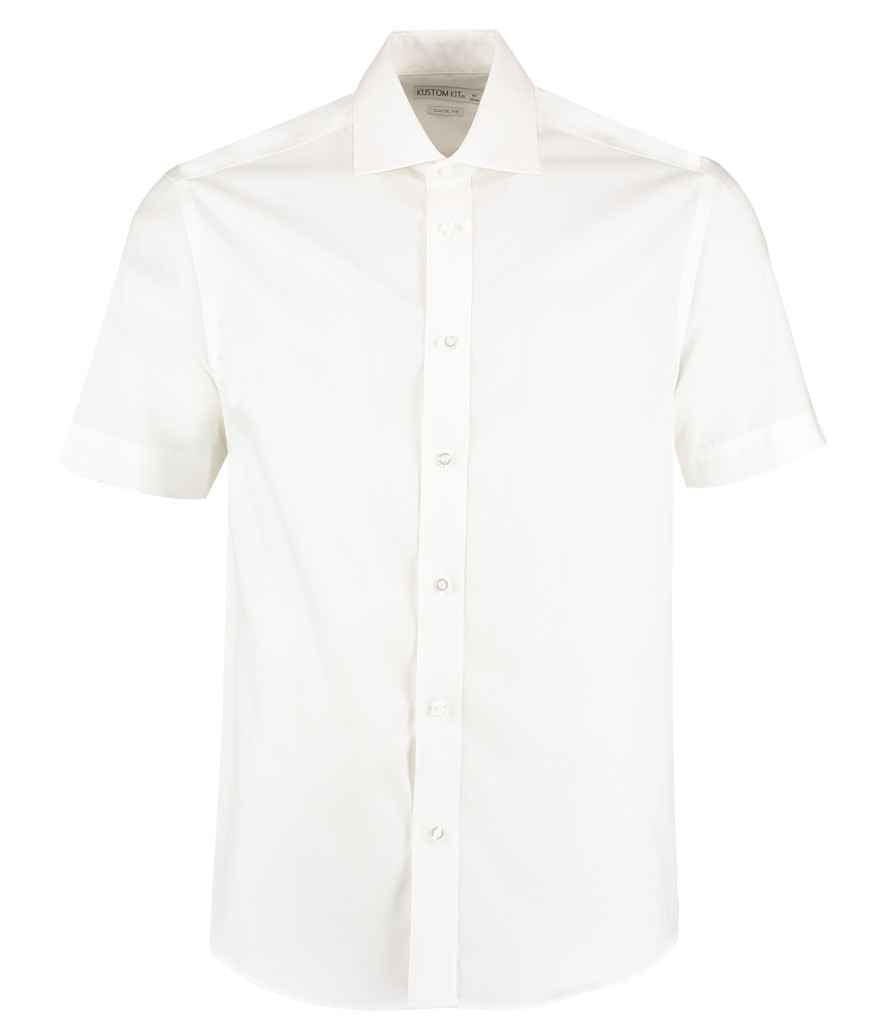 Kustom Kit Premium Short Sleeve Classic Fit Oxford Shirt in by Kustom Kit — Custom branded clothing by Print Press, featuring premium embroidery produced in our specialist print lab in the UK.