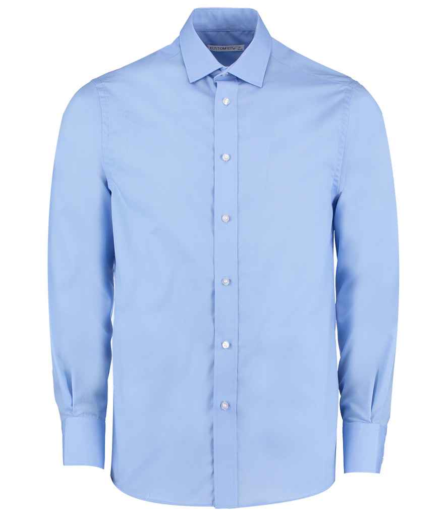 Kustom Kit Long Sleeve Tailored Business Shirt in by Kustom Kit — Custom branded clothing by Print Press, featuring premium embroidery produced in our specialist print lab in the UK.
