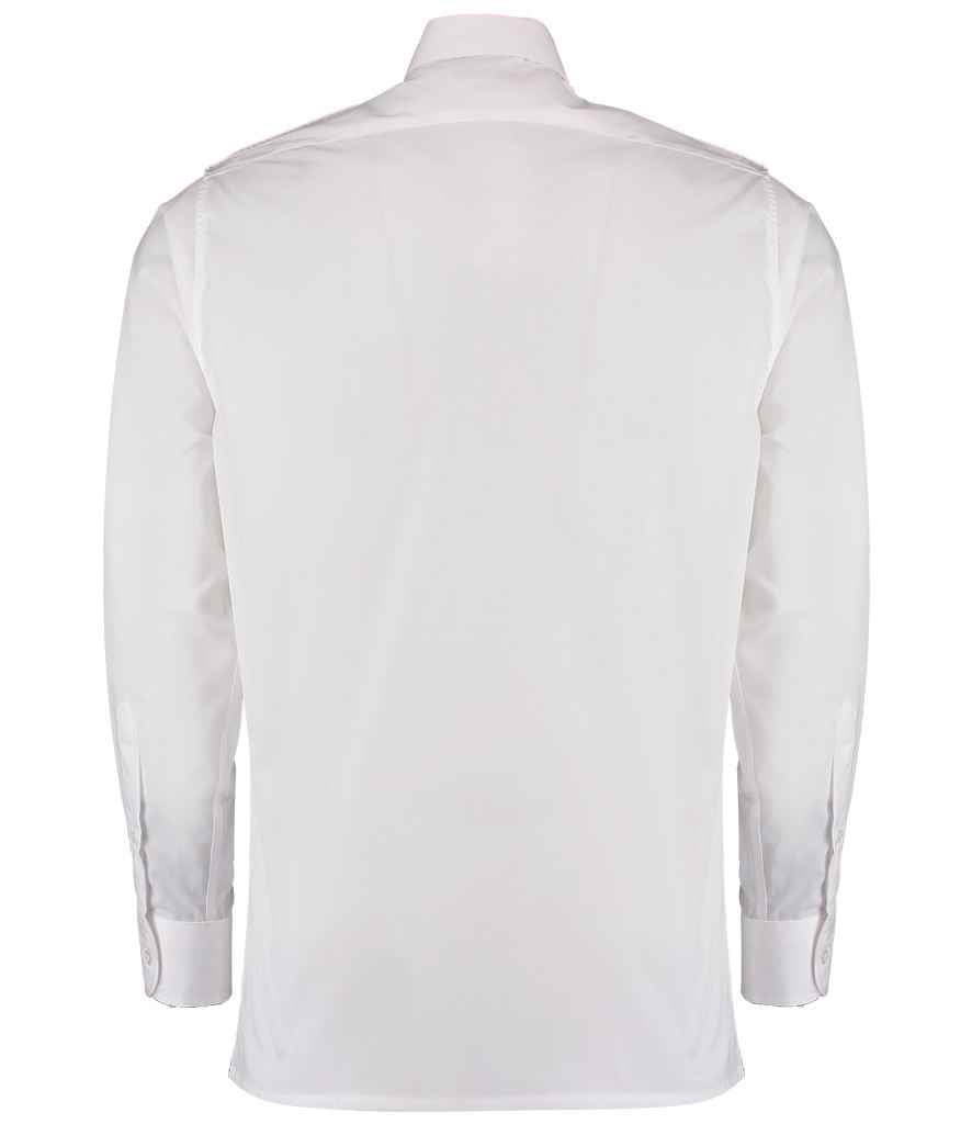 Kustom Kit Long Sleeve Tailored Pilot Shirt in by Kustom Kit — Custom branded clothing by Print Press, featuring premium embroidery produced in our specialist print lab in the UK.