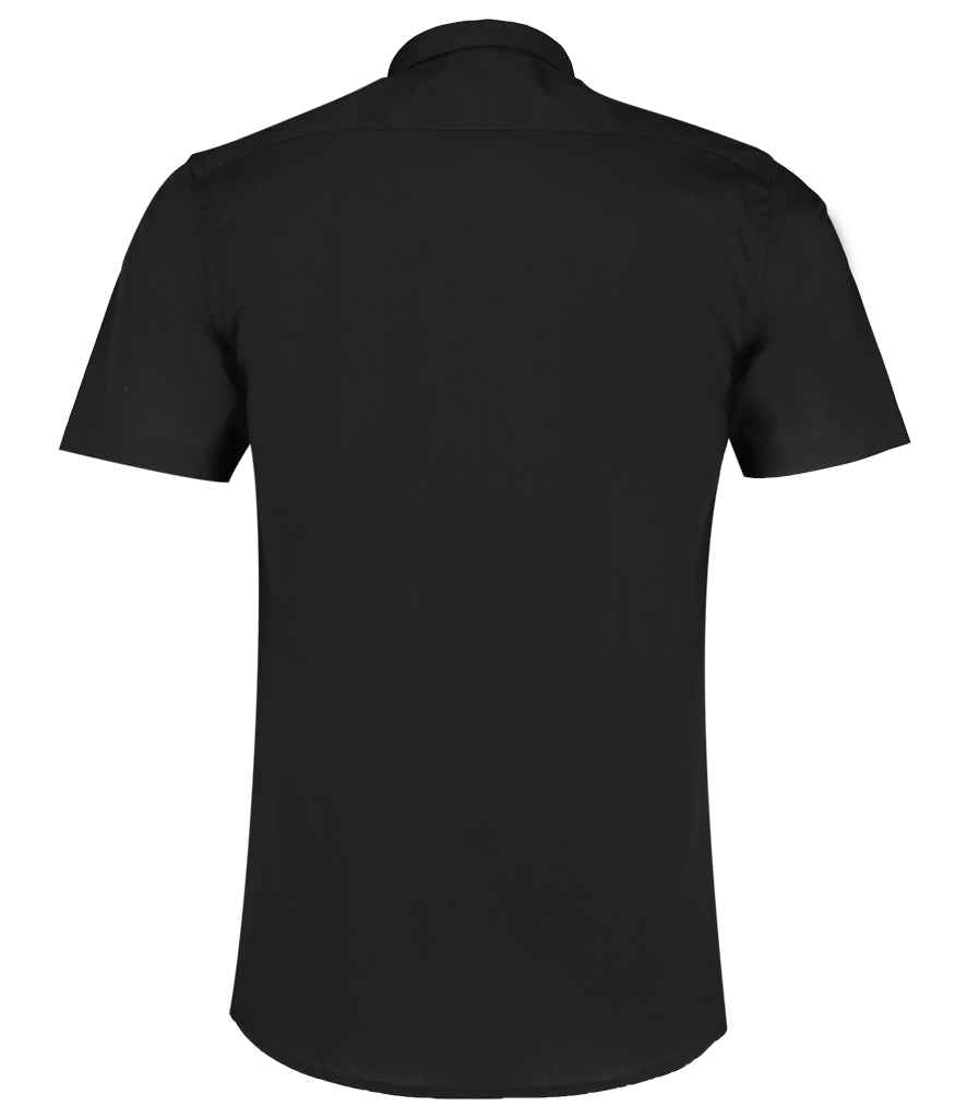 Kustom Kit Short Sleeve Tailored Poplin Shirt in by Kustom Kit — Custom branded clothing by Print Press, featuring premium embroidery produced in our specialist print lab in the UK.