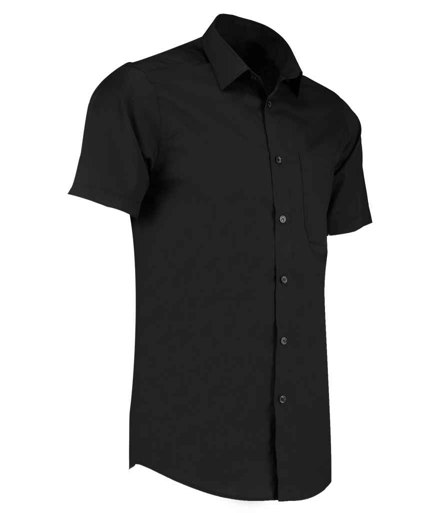 Kustom Kit Short Sleeve Tailored Poplin Shirt in by Kustom Kit — Custom branded clothing by Print Press, featuring premium embroidery produced in our specialist print lab in the UK.