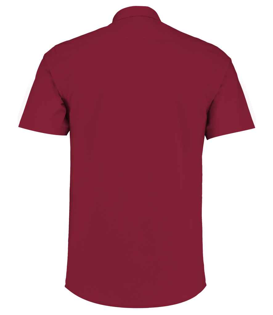 Kustom Kit Short Sleeve Tailored Poplin Shirt in by Kustom Kit — Custom branded clothing by Print Press, featuring premium embroidery produced in our specialist print lab in the UK.
