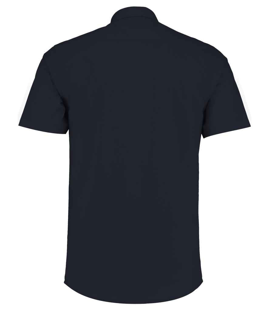 Kustom Kit Short Sleeve Tailored Poplin Shirt in by Kustom Kit — Custom branded clothing by Print Press, featuring premium embroidery produced in our specialist print lab in the UK.