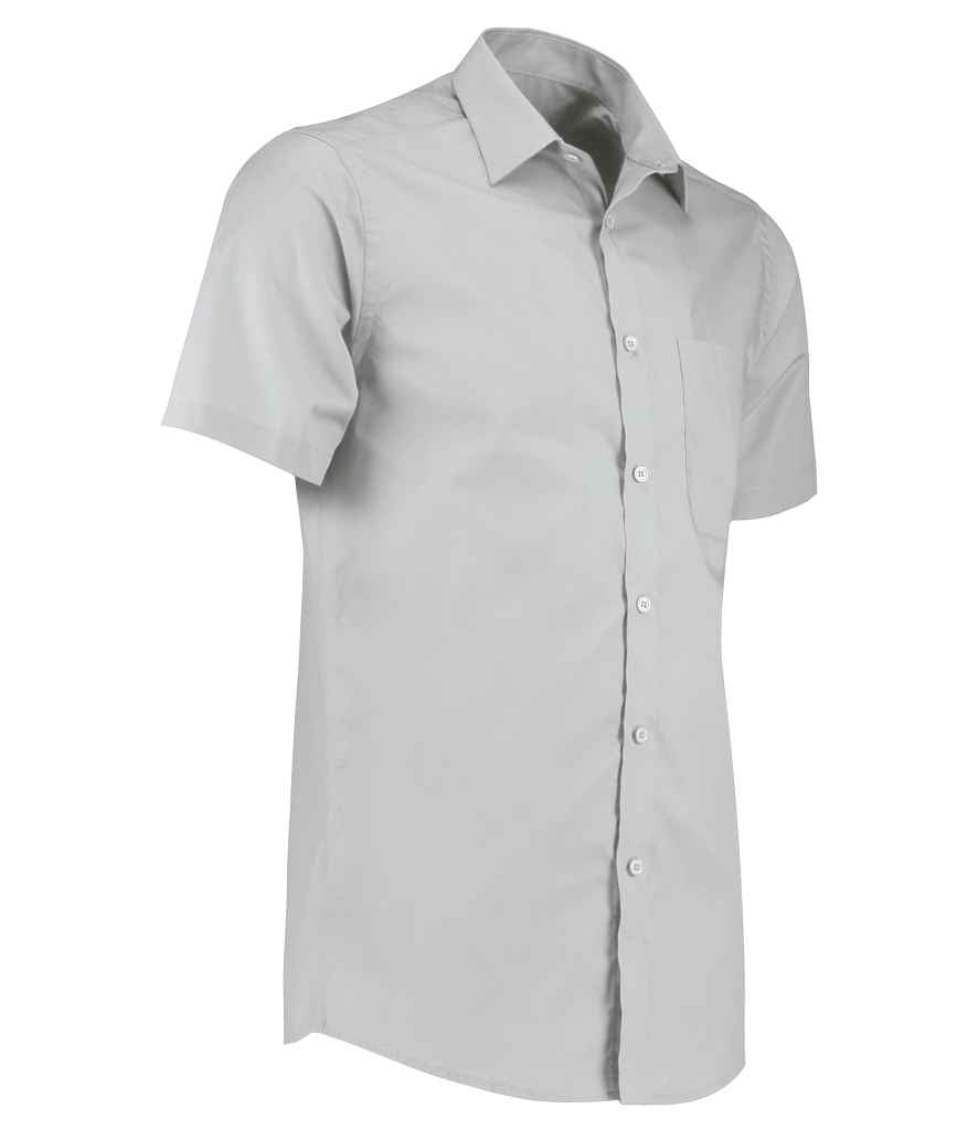 Kustom Kit Short Sleeve Tailored Poplin Shirt in by Kustom Kit — Custom branded clothing by Print Press, featuring premium embroidery produced in our specialist print lab in the UK.