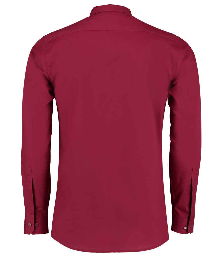 Kustom Kit Long Sleeve Tailored Poplin Shirt - (2nd Colours) in by Kustom Kit — Custom branded clothing by Print Press, featuring premium embroidery produced in our specialist print lab in the UK.