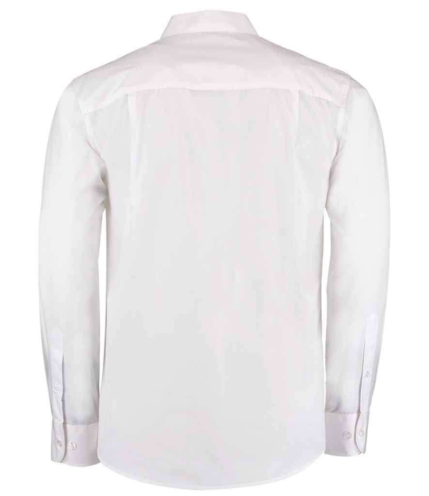 Kustom Kit Long Sleeve Tailored Mandarin Collar Shirt in by Kustom Kit — Custom branded clothing by Print Press, featuring premium embroidery produced in our specialist print lab in the UK.