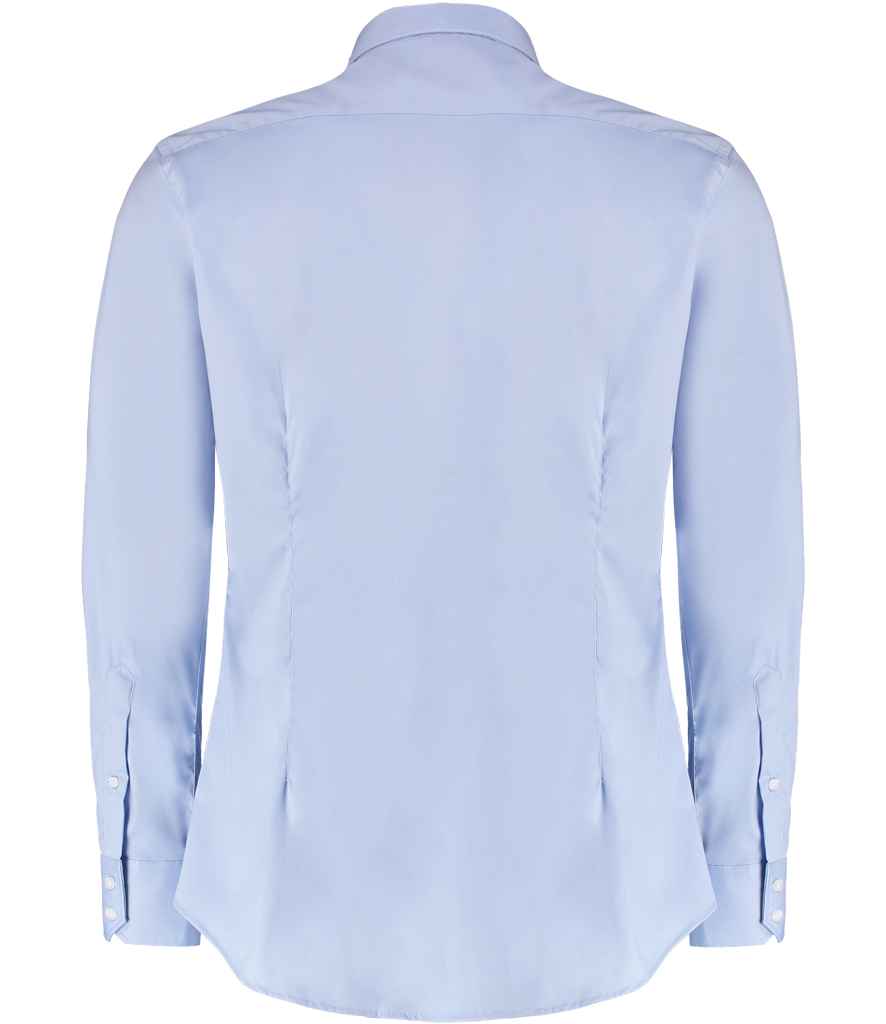 Kustom Kit Slim Fit Stretch Long Sleeve Oxford Shirt in by Kustom Kit — Custom branded clothing by Print Press, featuring premium embroidery produced in our specialist print lab in the UK.