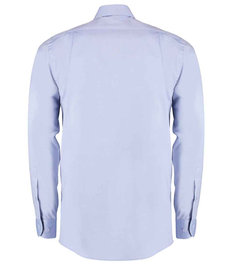 Kustom Kit Premium Contrast Long Sleeve Tailored Oxford Shirt in by Kustom Kit — Custom branded clothing by Print Press, featuring premium embroidery produced in our specialist print lab in the UK.