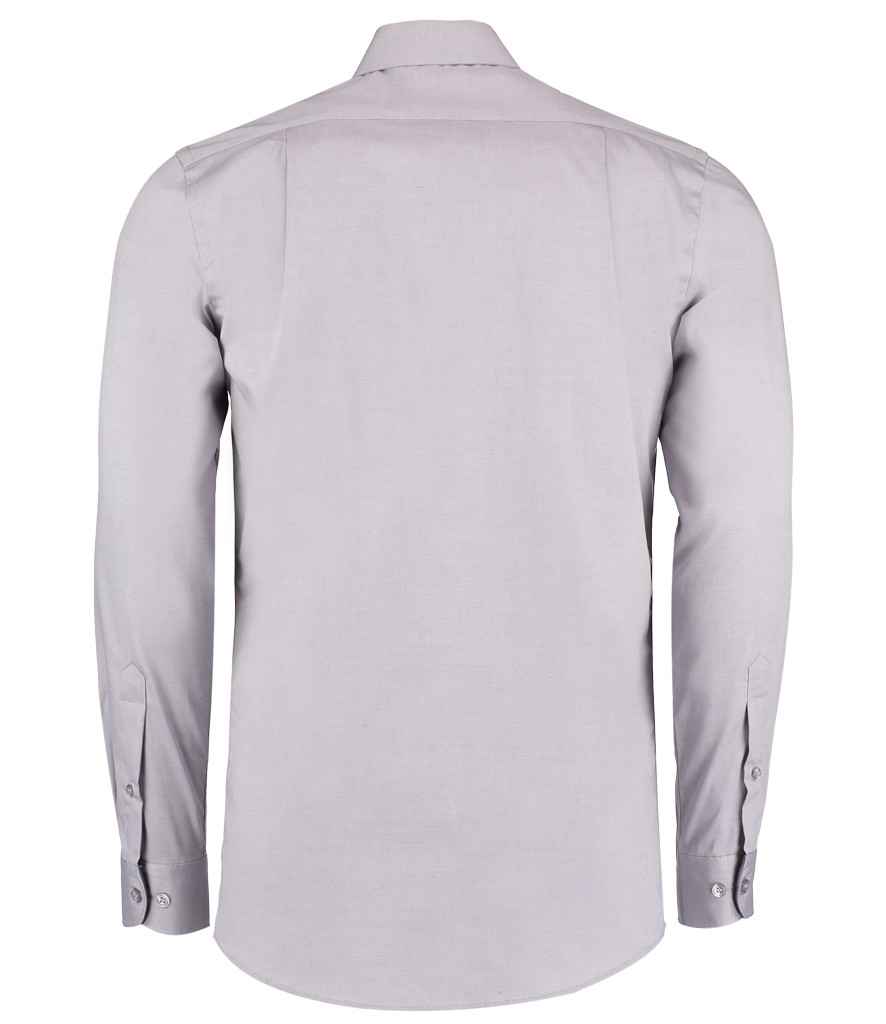Kustom Kit Premium Contrast Long Sleeve Tailored Oxford Shirt in by Kustom Kit — Custom branded clothing by Print Press, featuring premium embroidery produced in our specialist print lab in the UK.