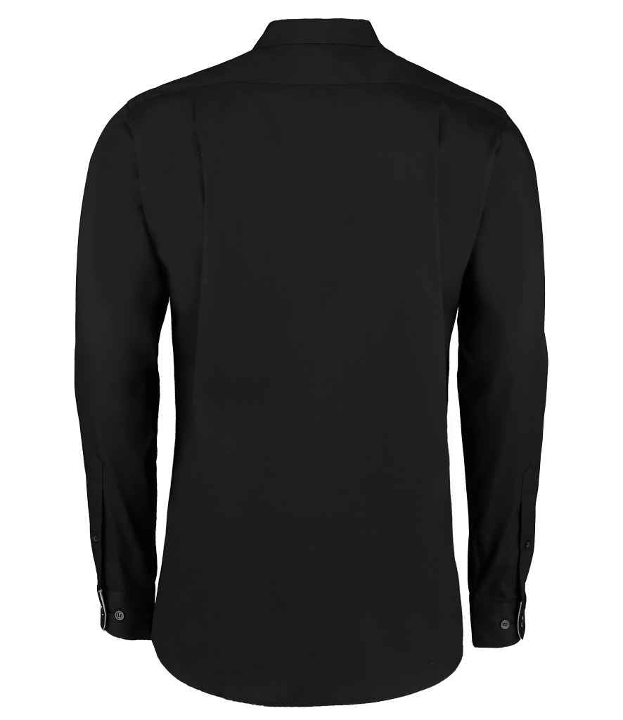 Kustom Kit Premium Long Sleeve Contrast Tailored Oxford Shirt in by Kustom Kit — Custom branded clothing by Print Press, featuring premium embroidery produced in our specialist print lab in the UK.
