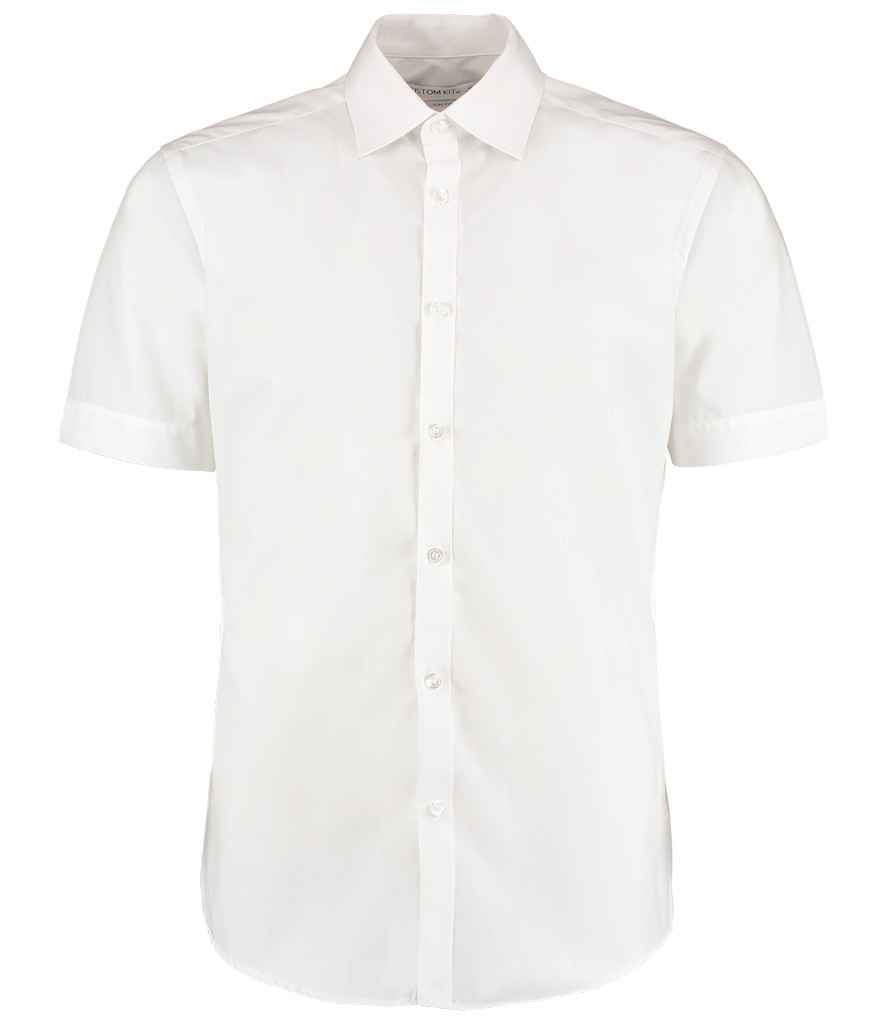 Kustom Kit Short Sleeve Slim Fit Business Shirt in by Kustom Kit — Custom branded clothing by Print Press, featuring premium embroidery produced in our specialist print lab in the UK.