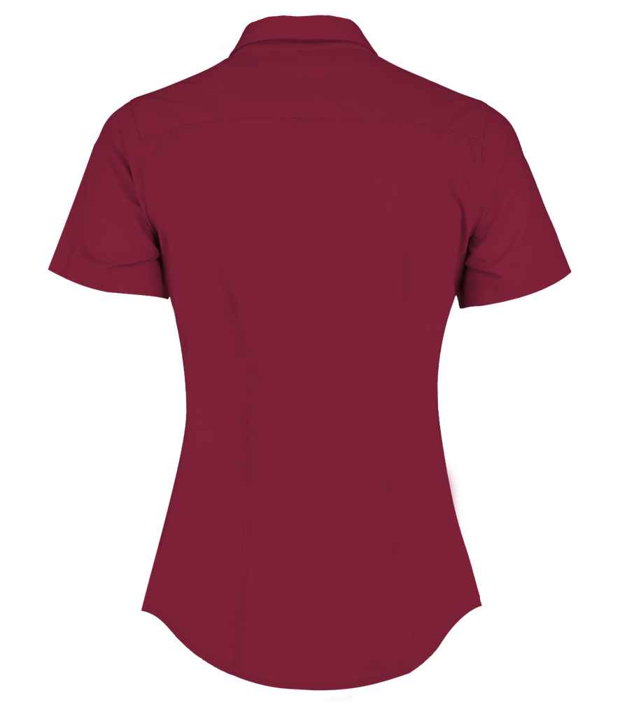 Kustom Kit Ladies Short Sleeve Tailored Poplin Shirt in by Kustom Kit — Custom branded clothing by Print Press, featuring premium embroidery produced in our specialist print lab in the UK.