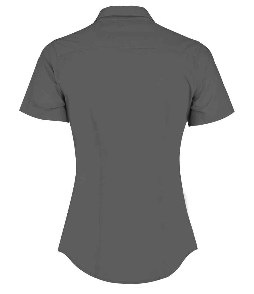 Kustom Kit Ladies Short Sleeve Tailored Poplin Shirt in by Kustom Kit — Custom branded clothing by Print Press, featuring premium embroidery produced in our specialist print lab in the UK.