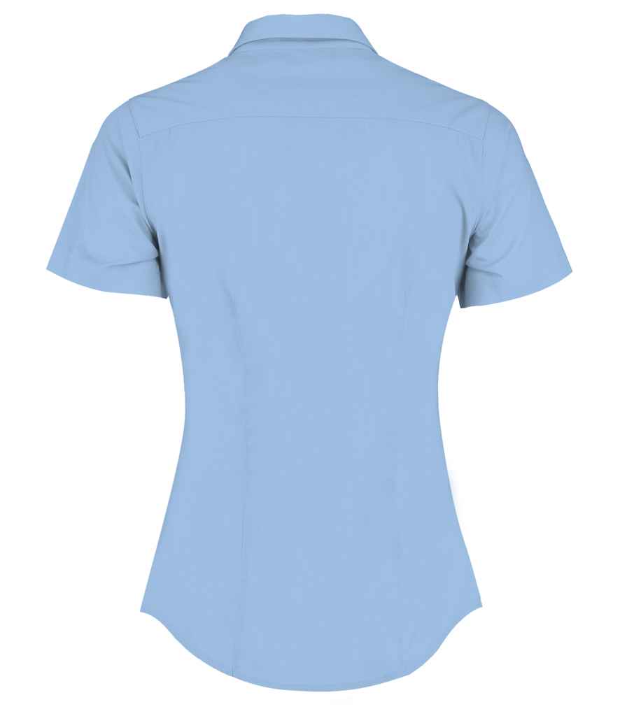 Kustom Kit Ladies Short Sleeve Tailored Poplin Shirt in by Kustom Kit — Custom branded clothing by Print Press, featuring premium embroidery produced in our specialist print lab in the UK.