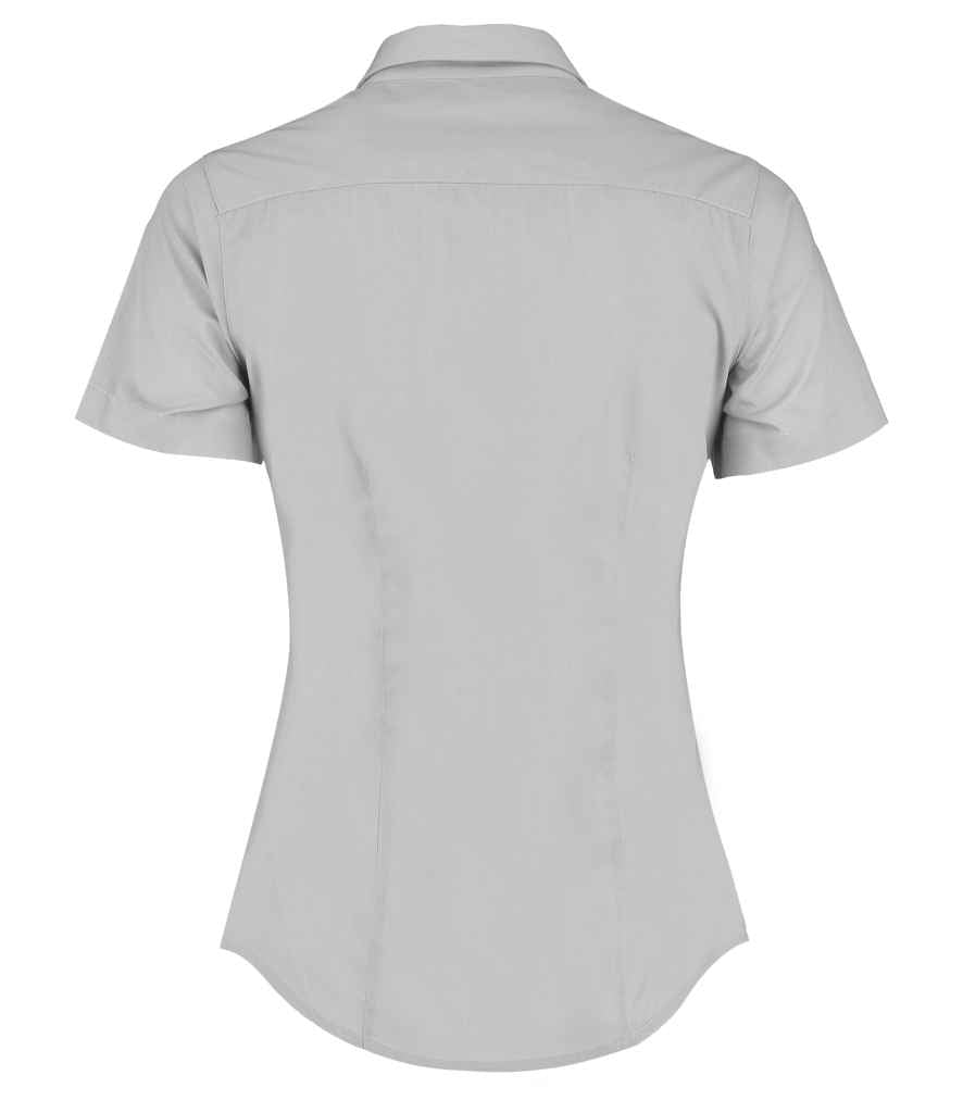 Kustom Kit Ladies Short Sleeve Tailored Poplin Shirt in by Kustom Kit — Custom branded clothing by Print Press, featuring premium embroidery produced in our specialist print lab in the UK.